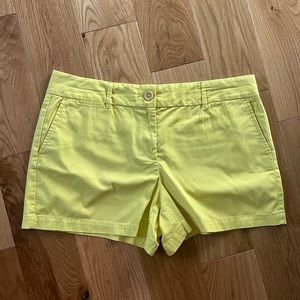 Chartreuse colored shorts